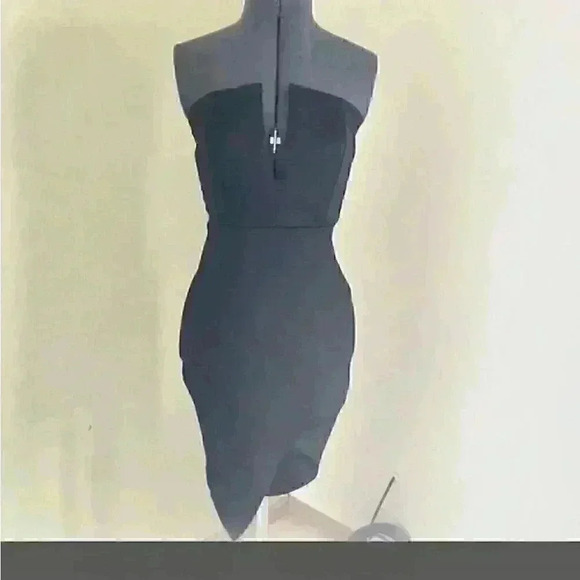 TIMING black evening dress cleavage reveal size SMALL - Picture 7 of 7